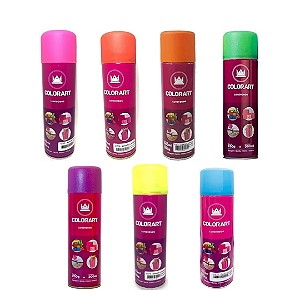 Kit 7x Tinta Spray Luminoso Colorart 400ml