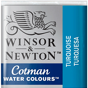 Tinta Aquarela em Pastilha Cotman Winsor & Newton - Turquoise (654)