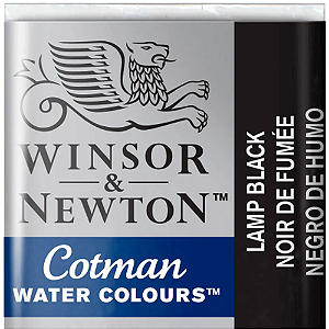 Tinta Aquarela em Pastilha Cotman Winsor & Newton - Lamp Black (337)