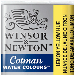 Tinta Aquarela em Pastilha Cotman Winsor & Newton - Lemon Yellow Hue (346)