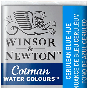 Tinta Aquarela em Pastilha Cotman Winsor & Newton - Cerulean Blue Hue (139)