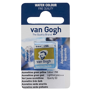 Aquarela em Pastilha Van Gogh - Azomethine Green Yellow (296)