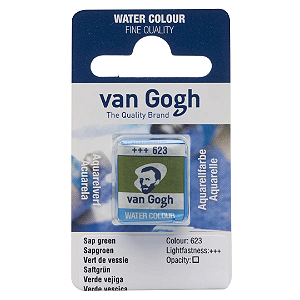Aquarela em Pastilha Van Gogh - Sap Green (623)