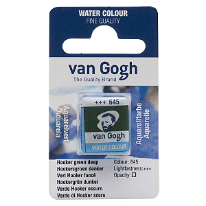 Aquarela em Pastilha Van Gogh - Hooker Green Deep (645)