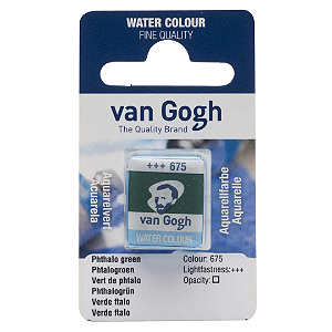 Aquarela em Pastilha Van Gogh - Phthalo Green (675)