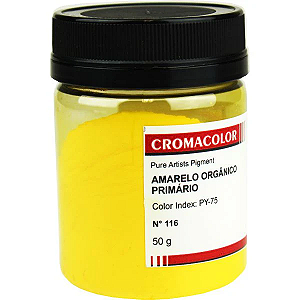 Pigmento Artistico Puro Cromacolor 50g - Amarelo Orgânico Primário (116)