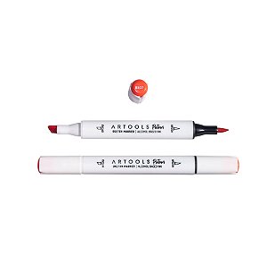 Caneta Marcador à Base de Álcool Sketch Ponta Dupla Pictom Artools - R107 (Vermelho)