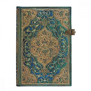 Caderno Capa Dura Mini Pautado Paperblanks - Turquoise Chronicles