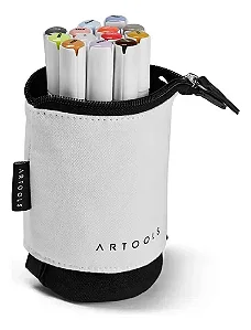 Kit Estojo + 30 Canetas Marcador Permanente Ponta Dupla Pictom Artools *VARIADOS*