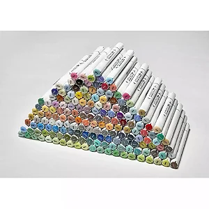Kit 3 Estojos + 100 Canetas Marcador Permanente Ponta Dupla Pictom Artools *VARIADOS*