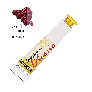 Tinta Óleo em Tubo Oil Colors Classic Acrilex 20mL - Carmim (379)