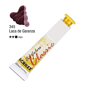 Tinta Óleo em Tubo Oil Colors Classic Acrilex 20mL - Laca de Garanza (345)