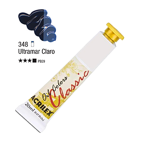 Tinta Óleo em Tubo Oil Colors Classic Acrilex 20mL - Ultramar Claro (348)