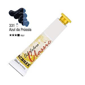 Tinta Óleo em Tubo Oil Colors Classic Acrilex 20mL - Azul da Prússia (331)