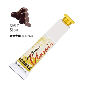Tinta Óleo em Tubo Oil Colors Classic Acrilex 20mL - Sépia (396)