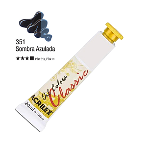 Tinta Óleo em Tubo Oil Colors Classic Acrilex 20mL - Sombra Azulada (351)