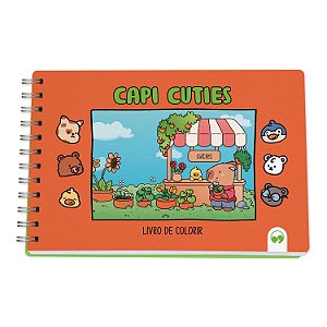 Livro com Ilustrações para Colorir com Capa Dura - Capi Cuties