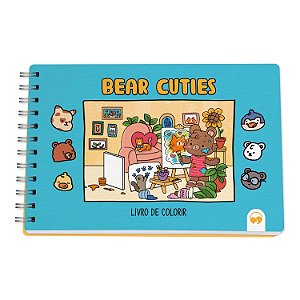 Livro com Ilustrações para Colorir com Capa Dura - Bear Cuties