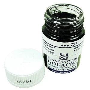 Tinta Guache Talens Extra Fine 16ml - 737 Neutral Black