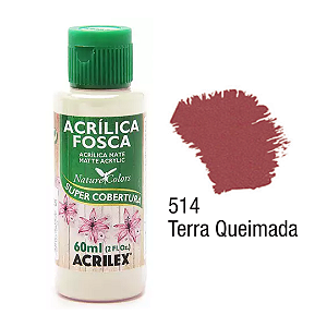Tinta Acrílica Fosca Acrilex 60mL - Terra Queimada (514)