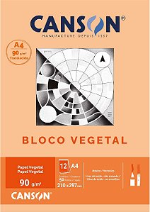 Papel Vegetal Liso Canson A4 90g 50 Folhas