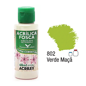 Tinta Acrílica Fosca Acrilex 60mL - Verde Maçã (802)
