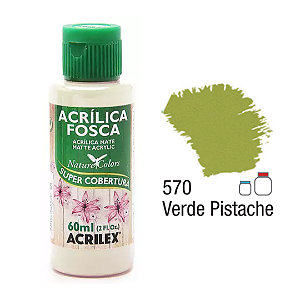 Tinta Acrílica Fosca Acrilex 60mL - Verde Pistache (570)