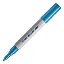 Caneta Marcador Pilot Pintor - 1.0mm F Azul Metalico Tinta Acrilica