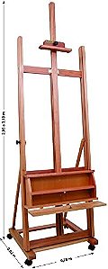 Cavalete Trident Estudio para Pintura Suporta Telas de ate 1,45 m de altura - 12220