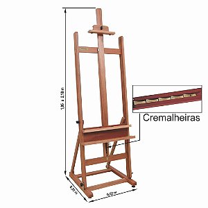 Cavalete Trident Estudio (Compacto) para Pintura Suporta Telas de ate 1,00 m de altura - 12221