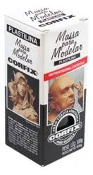 Massa Para Modelar Preta Plastilina 500g corfix