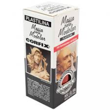 Massa Para Modelar Terra de siena queimada Plastilina 500g corfix