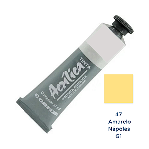 Tinta Acrilica Corfix 37mL G1 - Amarelo Nápoles (47)