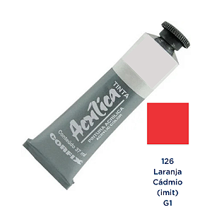 Tinta Acrilica Corfix 37mL G1 - Laranja Cádmio (imit) (126)