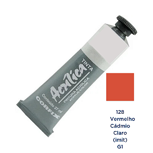 Tinta Acrilica Corfix 37mL G1 - Vermelho Cádmio Claro (imit) (128)