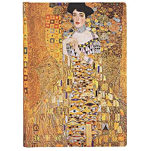 Caderno Capa Dura Midi Pautado Paperblanks - Klimt's Portrait Of Adele