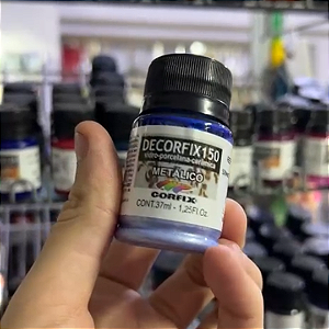 Tinta Decorfix 150º Metálica Corfix - 637 Silver Blue (37 ml)