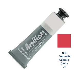 Tinta Acrilica Corfix 37mL G1 - Vermelho Cádmio (imit) (129)