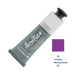 Tinta Acrilica Corfix 37mL G1 - Violeta Permanente (81)