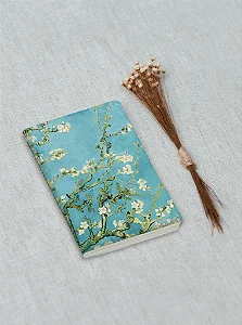 Mini sketch Sem Pauta 9x13 Folk Books - Van Gogh cerejeira - Tipo Moleskine