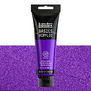 Tinta Acrílica Liquitex Basics 118ml Tom Metálico - Metalic Purple (340)