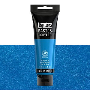 Tinta Acrílica Liquitex Basics 118ml Tom Metálico - Metalic Blue (341)
