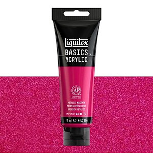 Tinta Acrílica Liquitex Basics 118ml Tom Metálico - Metalic Magenta (342)
