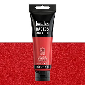 Tinta Acrílica Liquitex Basics 118ml Tom Metálico - Metalic Red (345)