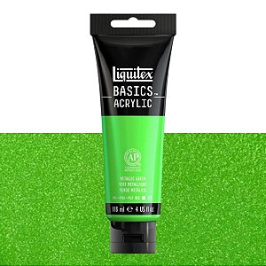 Tinta Acrílica Liquitex Basics 118ml Tom Metálico - Metalic Green (346)