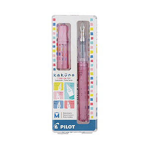 Caneta-Tinteiro PILOT Kakuno Family Ponta/Pena M - Clear Pink (Rosa Claro)