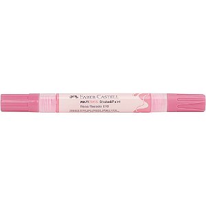 Marcador Multisuperfície MultiMark Ponta dupla 1,0mm e 3,0mm Faber-Castell - Rosa