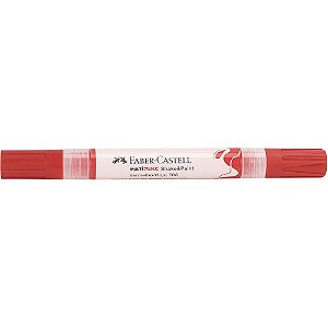 Marcador Multisuperfície MultiMark Ponta dupla 1,0mm e 3,0mm Faber-Castell - Vermelho