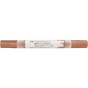 Marcador Multisuperfície MultiMark Ponta dupla 1,0mm e 3,0mm Faber-Castell - Bronze Metálico