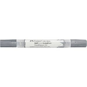 Marcador Multisuperfície MultiMark Ponta dupla 1,0mm e 3,0mm Faber-Castell - Prata/Prateado